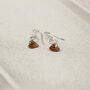 Sterling Silver And Copper Heart Earrings, thumbnail 2 of 4