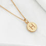Small Silver Or Gold Personalised Disc Pendant Necklace, thumbnail 3 of 9