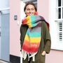 Personalised Rainbow Stripe Winter Scarf, thumbnail 3 of 5