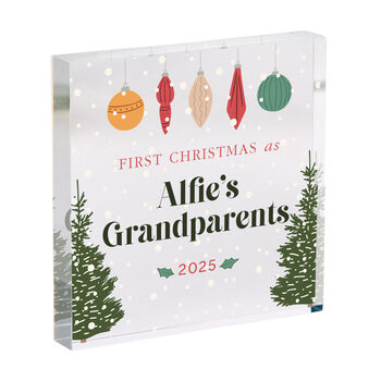 Personalised First Christmas Acrylic Plaque, 9 of 12