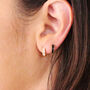 18 K Gold Plated Sterling Silver Cz Hoop Earrings, thumbnail 6 of 8