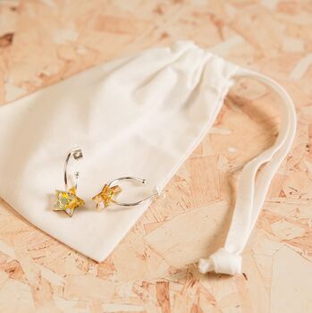 Mini Star Hoop Earrings – Dainty Hoops, 3 of 3
