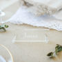 Personalised Wedding Place Settings In Clear Acrylic, thumbnail 3 of 5
