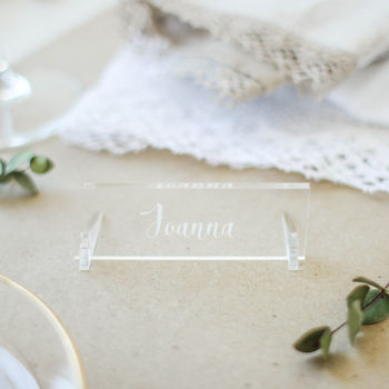 Personalised Wedding Place Settings In Clear Acrylic, 3 of 5