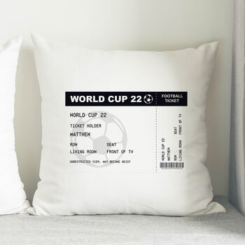 Personalised Football Ticket Cushion For Dad, 2 of 2