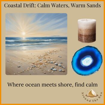 Coastal Drift : Candle And Crystal Agate Set, 2 of 4