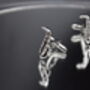 Saxophone Silver Cufflinks Gift For Musicians 316 L Stainless Steel Accessory, thumbnail 5 of 6