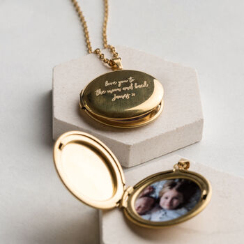 Personalised Engraved Message Locket With Photo, 2 of 11