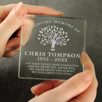 Personalised In Loving Memory Family Tree Crystal Token, 2 of 5