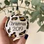 Personalised Leopard Print Bauble, thumbnail 2 of 2