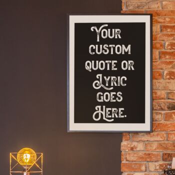 Personalised Vintage Style Monochrome Quote Print, 2 of 5