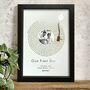 Metallic Personalised Record Player Song Lyrics Photo Print, thumbnail 2 of 6