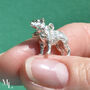 Border Collie Sterling Silver Charm, thumbnail 1 of 8