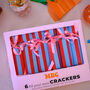 Colourful Blue And Red Stripe Christmas Crackers, thumbnail 2 of 7