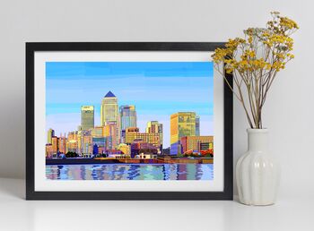 Canary Wharf Skyline, East London Illustration Art Print, 2 of 3
