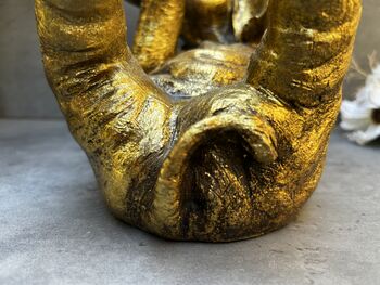 Drunken Elephant Wine Bottle Holder In Aged Gold Gift, 9 of 12