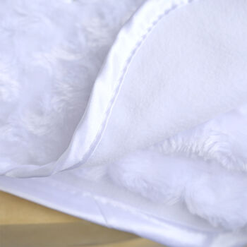 Personalised White Christening Blanket For Baby, 10 of 10