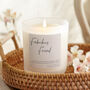 Gift For Friend Muted Script Custom Message Candle, thumbnail 1 of 10