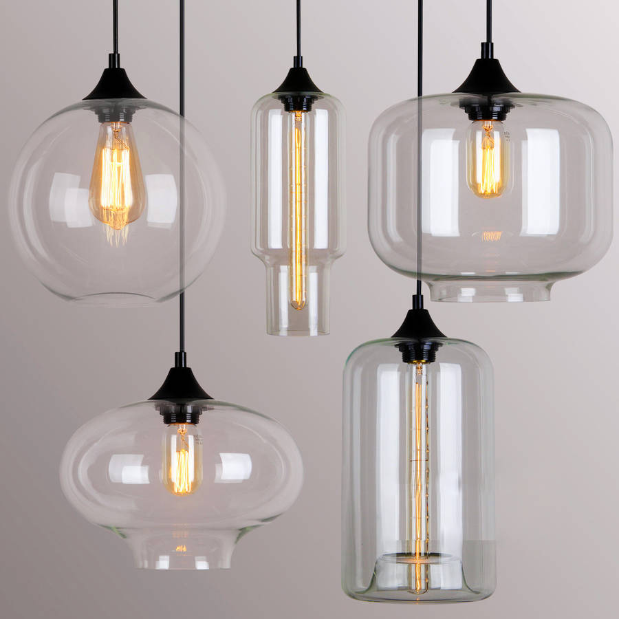 Art deco glass pendant lights