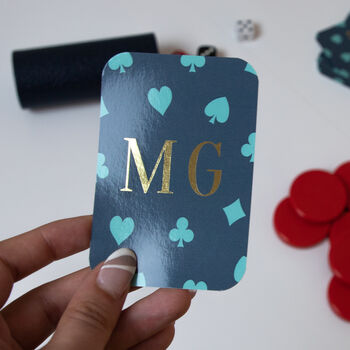Personalised Foiled Initial Suit Playing Cards In A Tin, 2 of 8