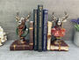 Set Of Elegant Suited Deer Bookends Novelty Décor Gift, thumbnail 1 of 12