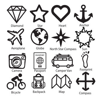 Personalised Travel Symbols Men's Leather Bracelet, 9 of 11