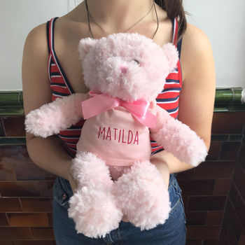 Personalised Teddy Bear In T Shirt, 2 of 3