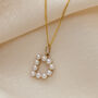 9ct Gold Pearl Letter Charm Necklace, thumbnail 3 of 6