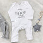 Daddy You're The Best Happy 1st Father's Day Babygrow, thumbnail 6 of 10