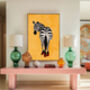 Custom Personalised Zebra Wearing Heels Art Print, thumbnail 5 of 12