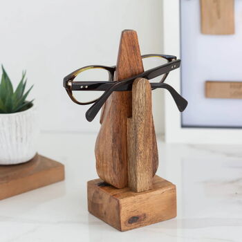 Personalised Wooden Engraved Mens Glasses Stand, 4 of 6