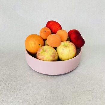 Antique Painted Pink Wooden Fruit Bowl ~ Six, 10 of 11