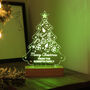 Personalised Christmas Tree Wooden Based LED Light, thumbnail 2 of 11