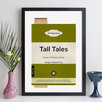 Personalised Book Cover Dad Print Gift For Him, 4 of 12