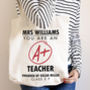 Personalised 'A+ Teacher' Tote Bag, thumbnail 1 of 5