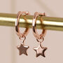 Star Huggie Earrings, thumbnail 2 of 2