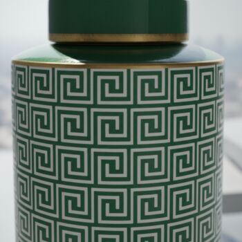 Ginger Jar Pot Groenhoven Green Porcelain, 4 of 4