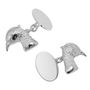 Solid Sterling Silver Pheasant Head Cufflinks, thumbnail 3 of 6