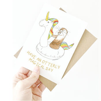 'Have An Otterly Magical Day' Otter Birthday Card, 4 of 5