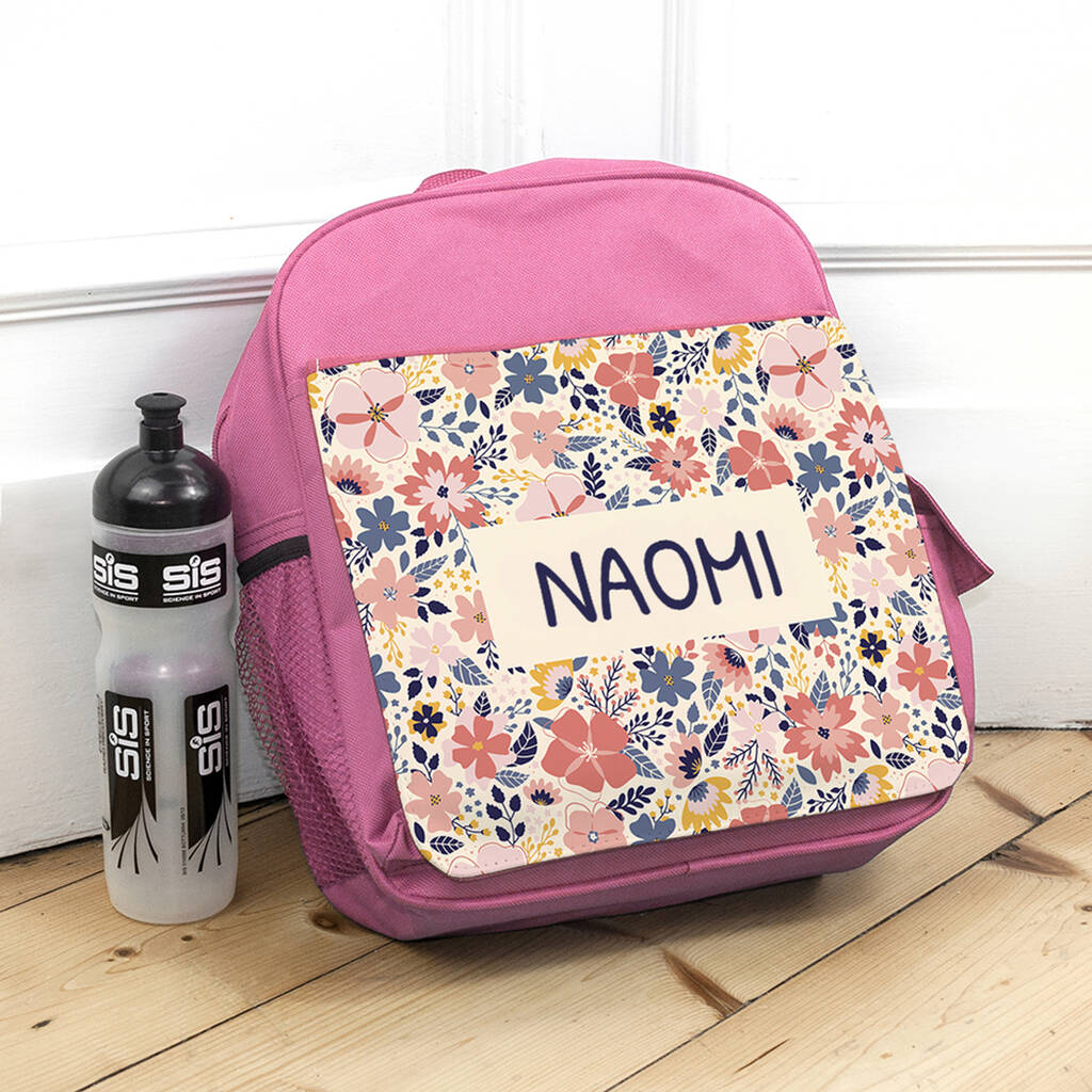 Personalised Kids Pink Backpack, 1 of 5
