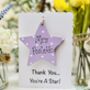 Personalised Teacher Thank You Wooden Star Card, thumbnail 1 of 3