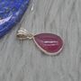 Ruby Sterling Silver Pendant: July Birthstone, thumbnail 5 of 6