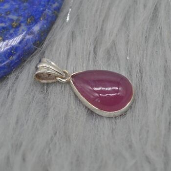 Ruby Sterling Silver Pendant: July Birthstone, 5 of 6