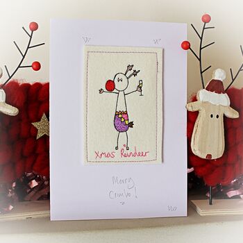 Four Christmas Cards Angel, Tree, Reindeer And Snowlady, 3 of 5