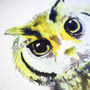 Inky Owl Blank Greeting Card, thumbnail 4 of 5