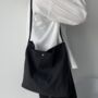 Black Waterproof Nylon Long Strap Shoulder Bag, thumbnail 7 of 9