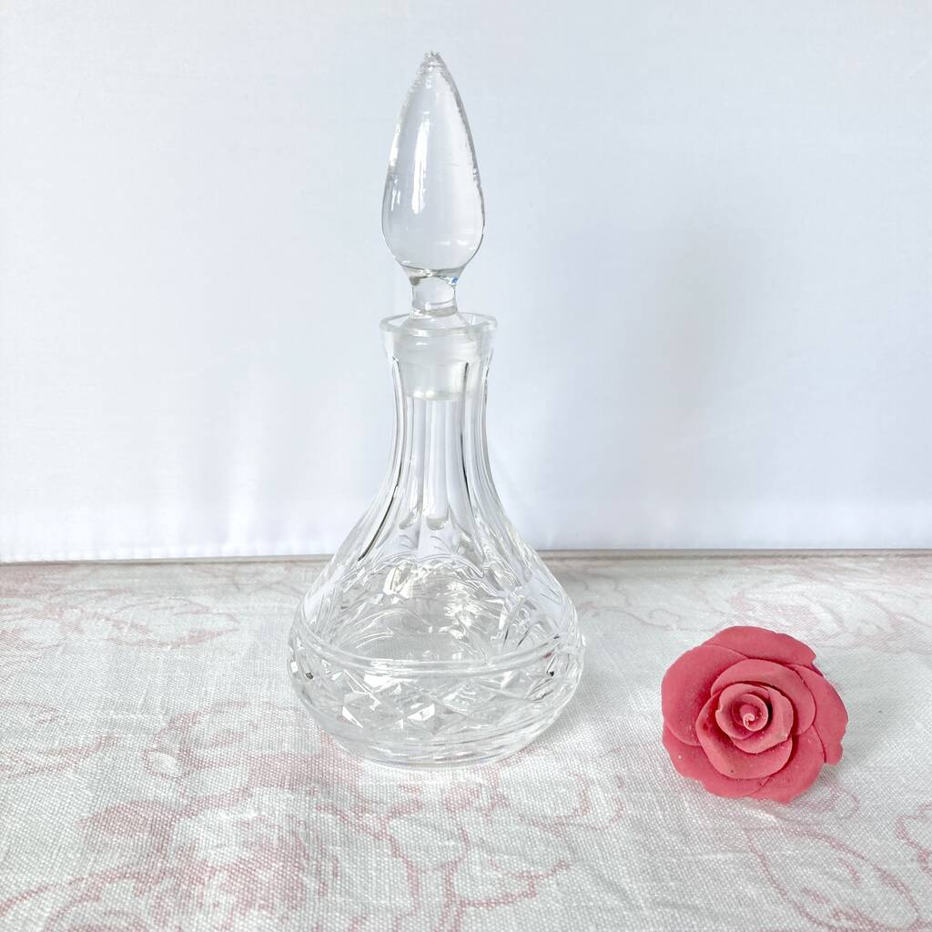 Vintage Decorative Crystal Glass Perfume Bottle ~ 11, 1 of 6