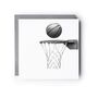 Basketball Greeting Card – For Hoops And Sports Fans, thumbnail 1 of 4