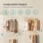 Clothes Rack Double Rod Clothing Rail Storage Shelf, thumbnail 6 of 12