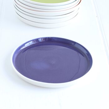Colourful Handmade Porcelain Tea Plate, 8 of 12